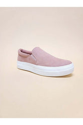 Dark Mauve Slip On Casual Sneakers - Chic & Comfy, Sneakers, $ 49.00, A Moment Of Now™